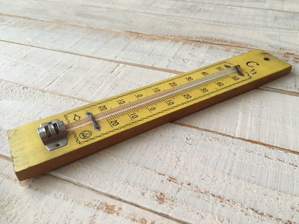 昭和レトロ■ 昔懐かしい 木製温度計 ■古道具 インテリア_画像4