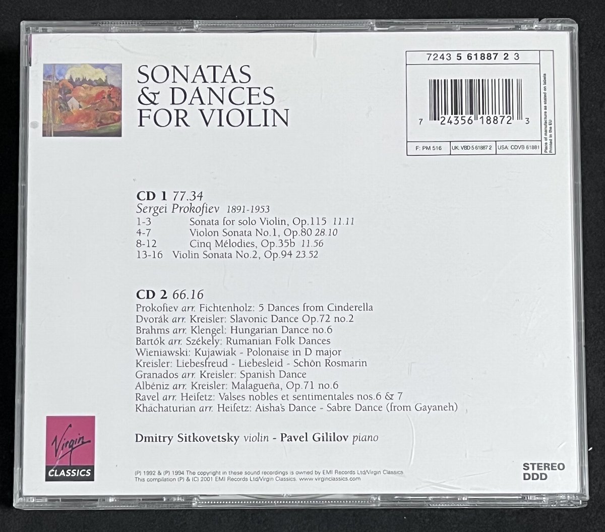 2CD シトコヴェツキー ギリロフ　Sonatas and Dances for Violin　_画像2