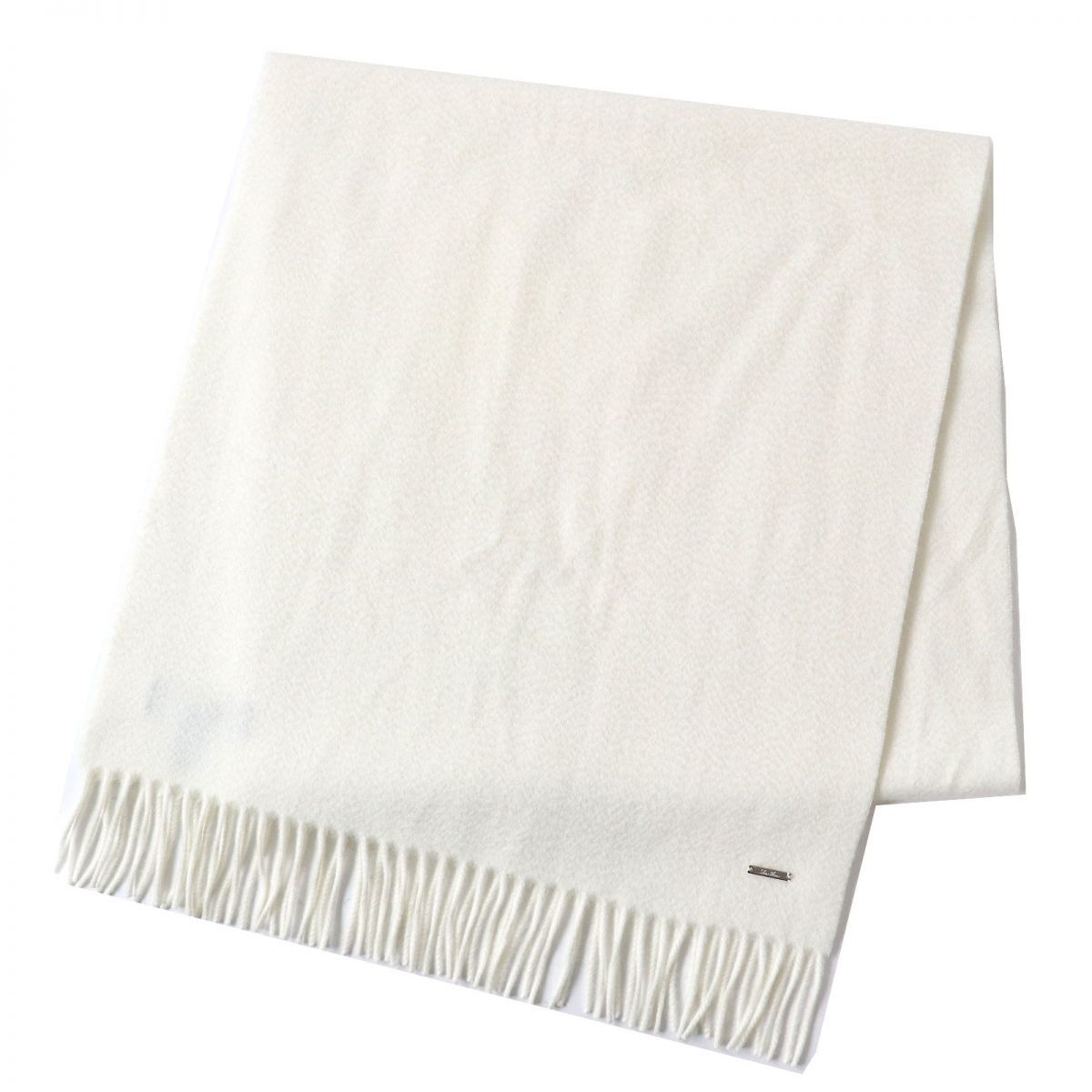 美品】Loro Piana 大判マフラー カシミヤ100% ホワイト-