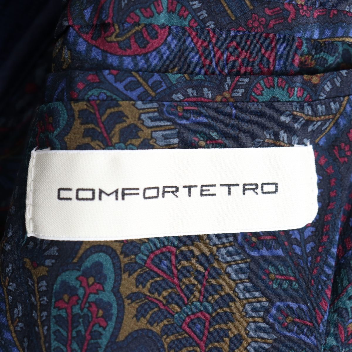 極美品◇2020年製 ETRO エトロ ロゴボタン 裏地ペイズリー柄 裏地