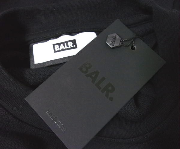 新品★BALR ボーラー★スウェット★メタルロゴ★バックプリント★クルーネック プルオーバー★S★ブラック_画像6