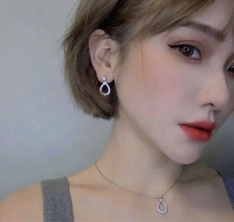 ループ ネックレス シルバー 最高品質 SONAダイヤモンド ジュエリー