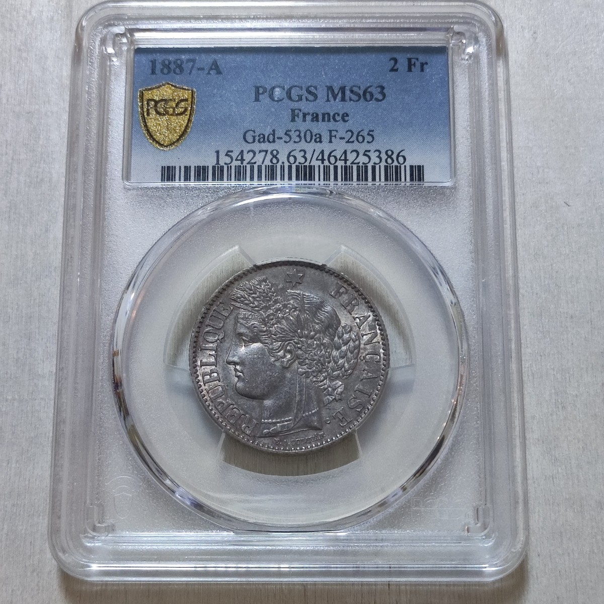 激安人気商品 1847年 フランス ルイ・フィリップ 2フラン銀貨 PCGS