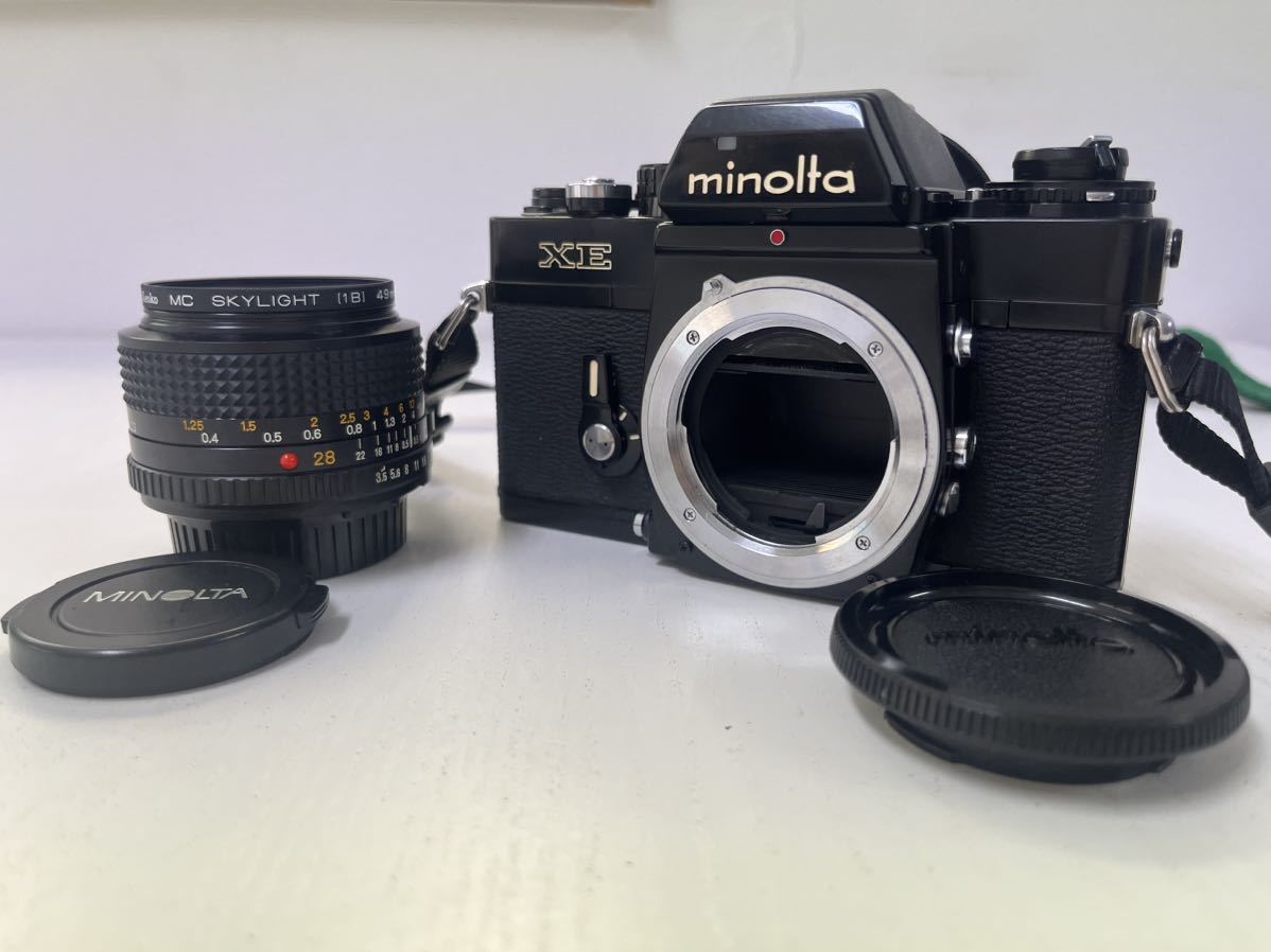 管31659t MINOLTA XE カメラ ボディ MD 28mm 1:3.5 レンズ ミノルタの画像1