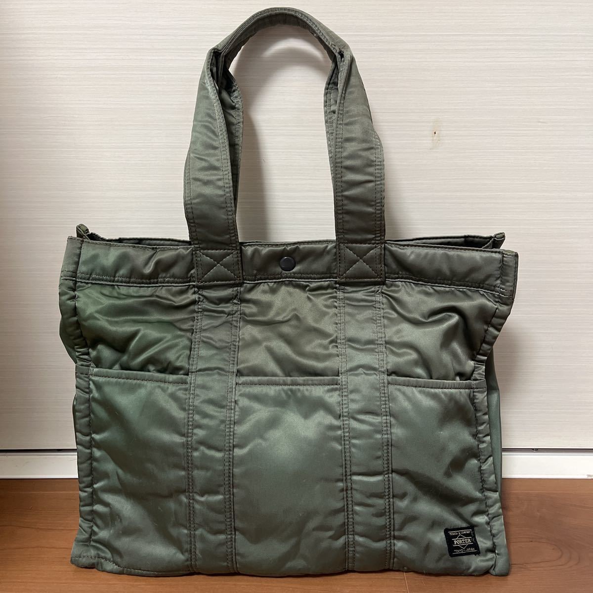 【大型サイズ★良品】HEADPORTER ヘッドポーター OLIVEDRAB トートバッグ オリーブドラブ HEAD PORTER TOTE BAG グリーン