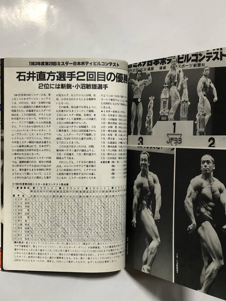 月刊ボディビルディング1983年12月号　ボディビル　本　古本　雑誌　昭和　筋トレ　筋肉　強化　トレーニング　ヤマサキ運動用具製作所_画像4