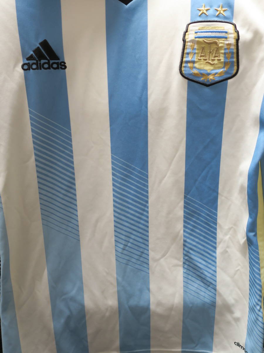 アルゼンチン 代表 2014 ホーム ユニフォーム S アディダス ADIDAS 送料無料 ARGENTINA サッカー シャツ_画像7