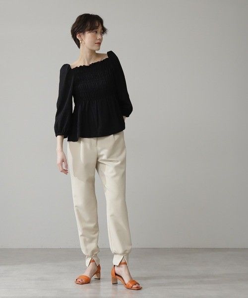 【新品タグ付】N. Natural Beauty Basic ◆レースアップシャーリングブラウス