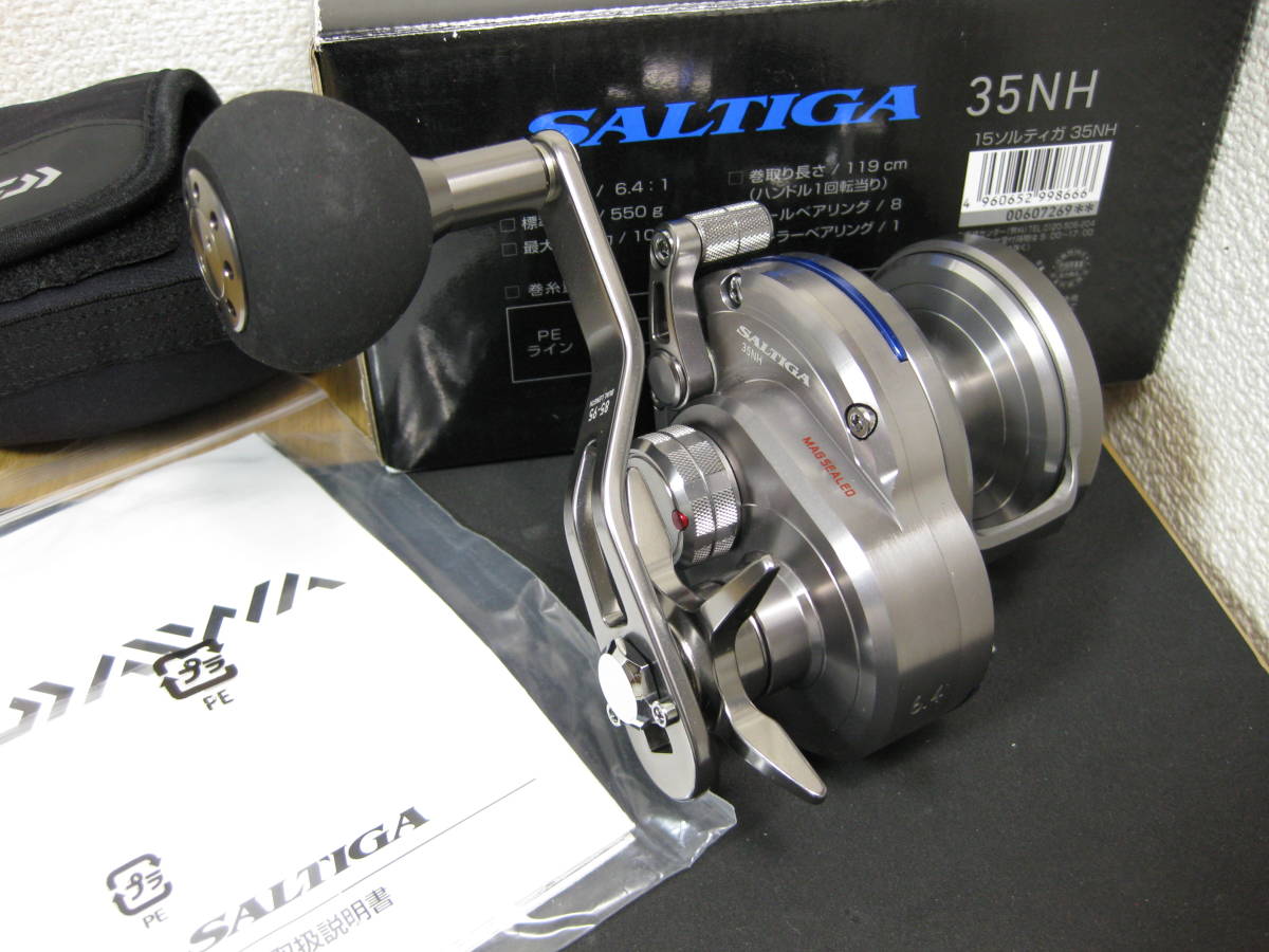 未使用 送料無料 15 ダイワ ソルティガ 35NH 右 DAIWA SALTIGA ベイト