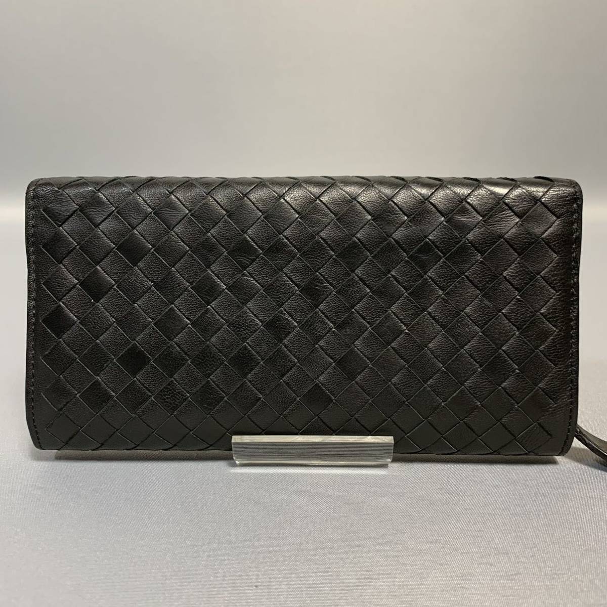 ヤフオク! - 53B65|美品|ボッテガヴェネタ 長財布 ダークブラウン...