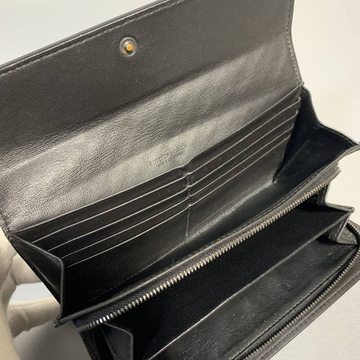 ヤフオク! - 53B65|美品|ボッテガヴェネタ 長財布 ダークブラウン...