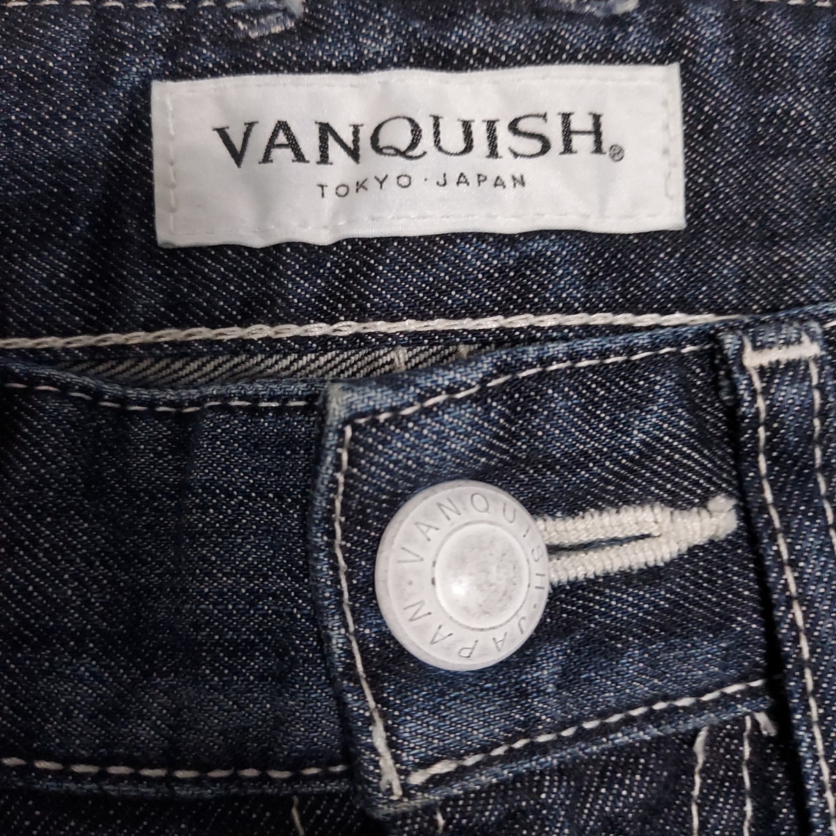 VANQUISHヴァンキッシュVJP2015 ヴィンテージペグトップスキニーデニムパンツ/28　日本製_画像6