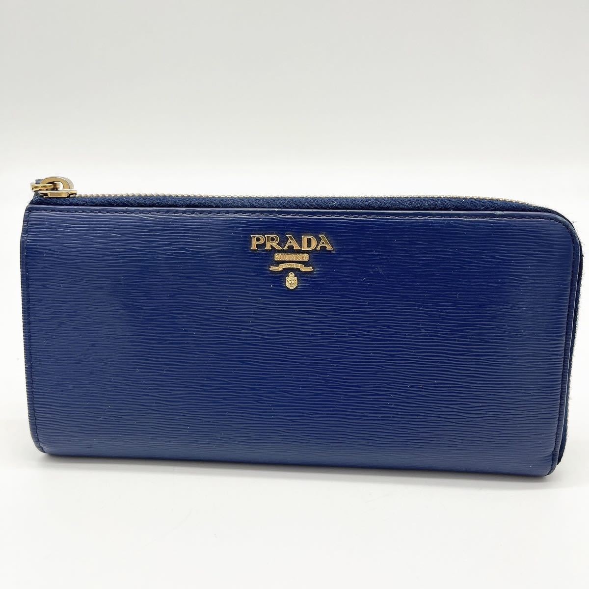 1円 PRADA プラダ 長財布 ラウンドファスナー ジッピーウォレット ロゴ