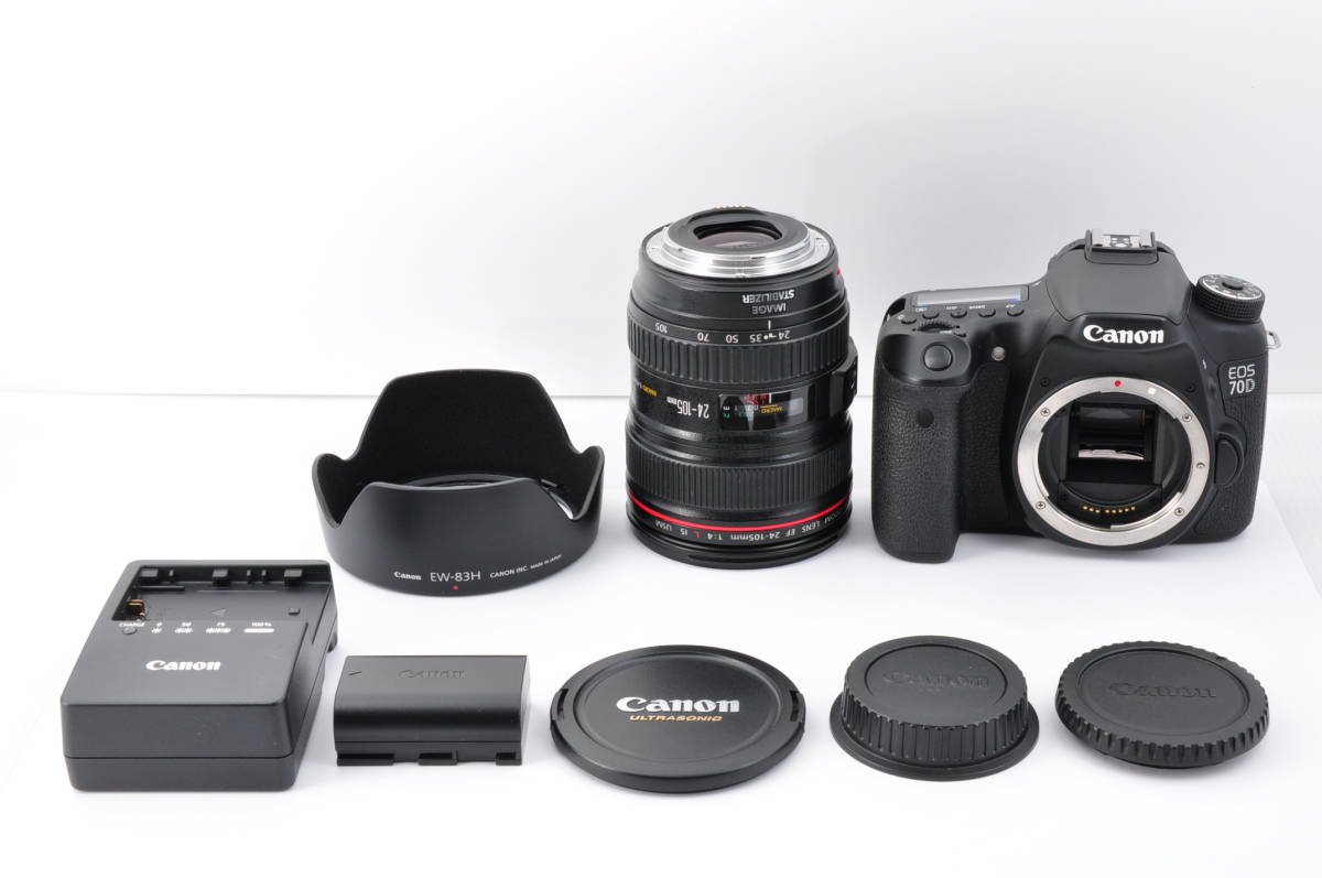 格安即決 ボデ+ 70D EOS Canon 24-105mm レンズ #EB14 L f4 キヤノン