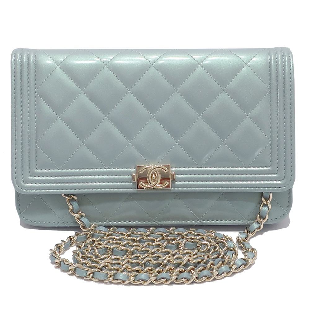 栄】シャネル CHANEL 財布 チェーンウォレット ボーイシャネル
