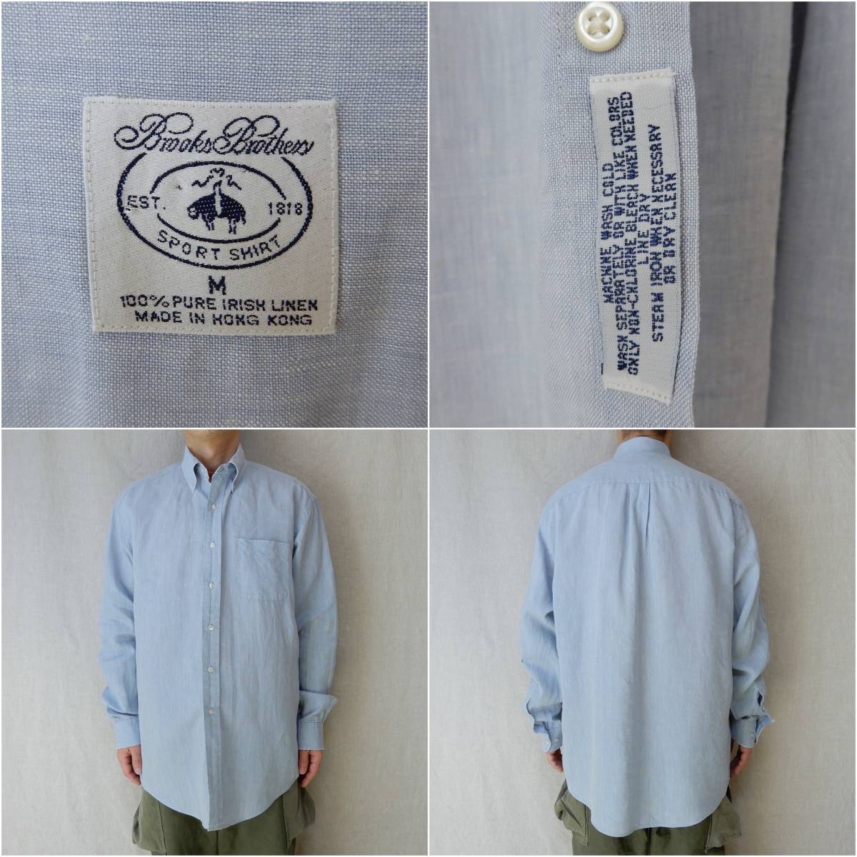 Brooks Brothers Linen Shirts M SHIRT23010 ブルックスブラザーズ リネンシャツ