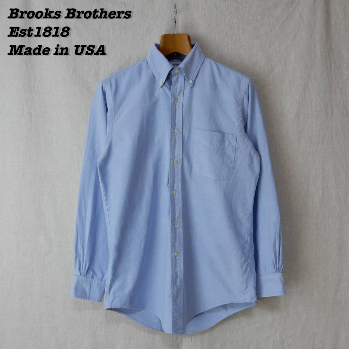 Brooks Brothers Est1818 Shirts 15-33 SHIRT23021 ブルックスブラザーズ ボタンダウンシャツ アメリカ製 スーピマコットン スリムフィット Yahoo!フリマ（旧）