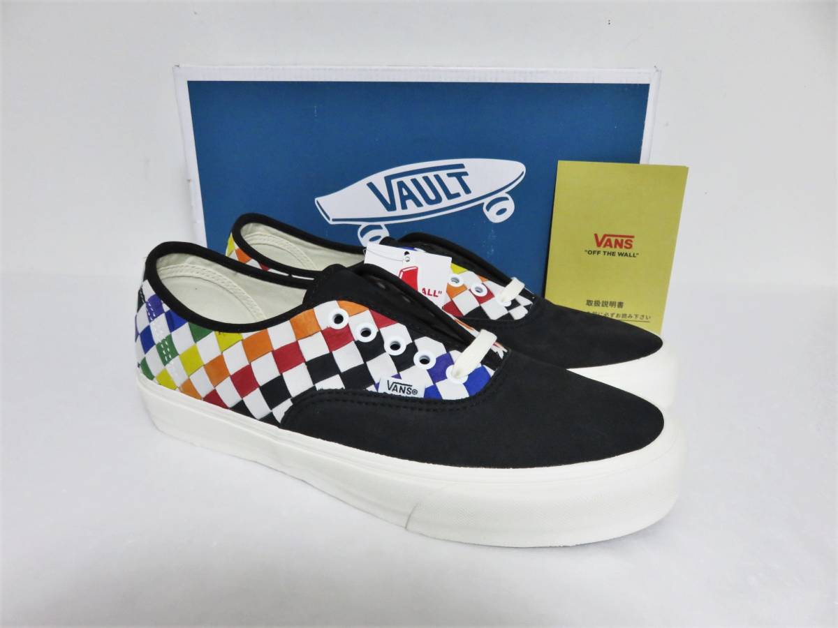 定価1.7万 新品 VANS VAULT Authentic VLT LX Pride Pack RAINBOW 28 バンズ ボルト オーセンティック チェッカー レインボー ヌバック_画像1