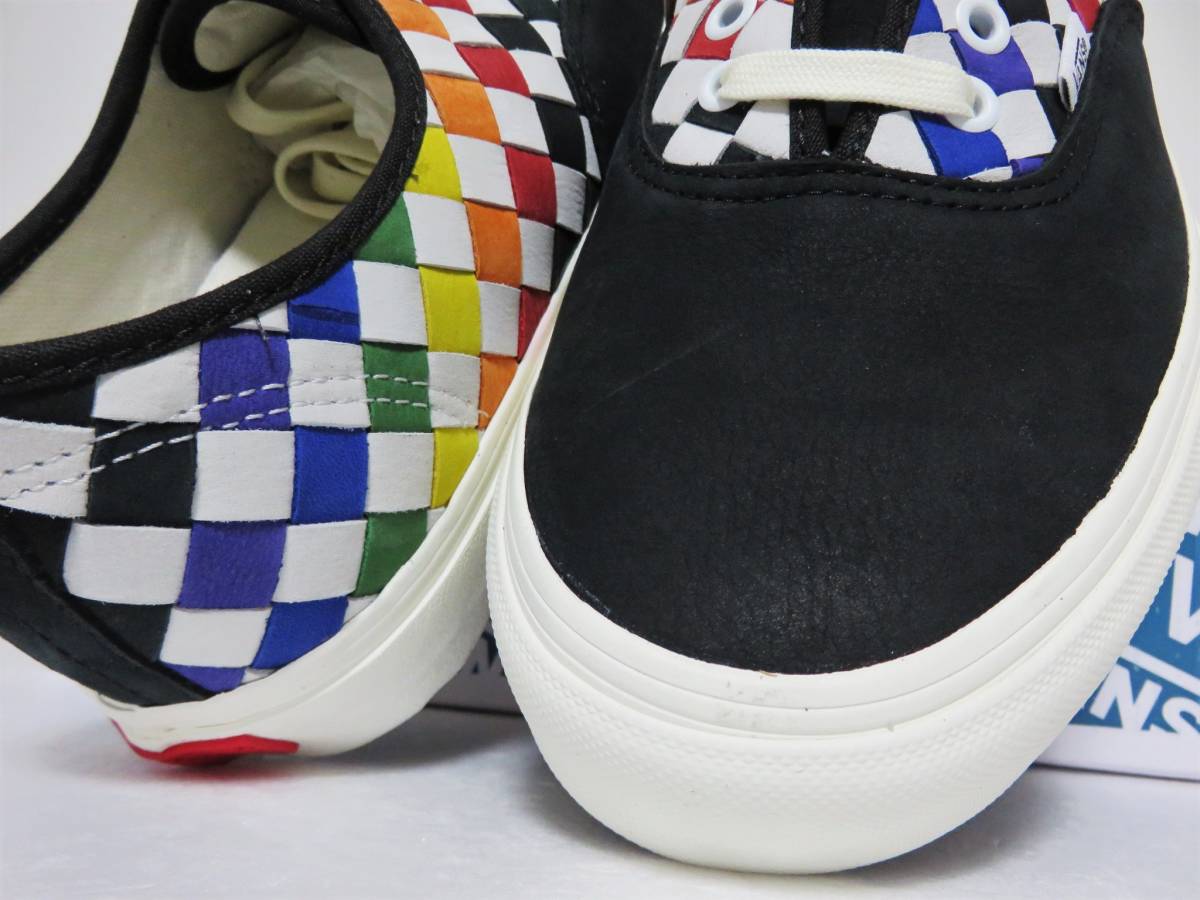 定価1.7万 新品 VANS VAULT Authentic VLT LX Pride Pack RAINBOW 28 バンズ ボルト オーセンティック チェッカー レインボー ヌバック_画像4