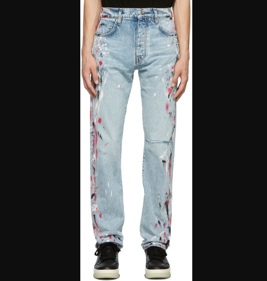 送料無料 定価15.2万 新品 AMIRI STRAIGHT FIT PAINTER JEAN 31 アメリカ製 アミリ デニム ペイント パンツ ペンキ_画像10