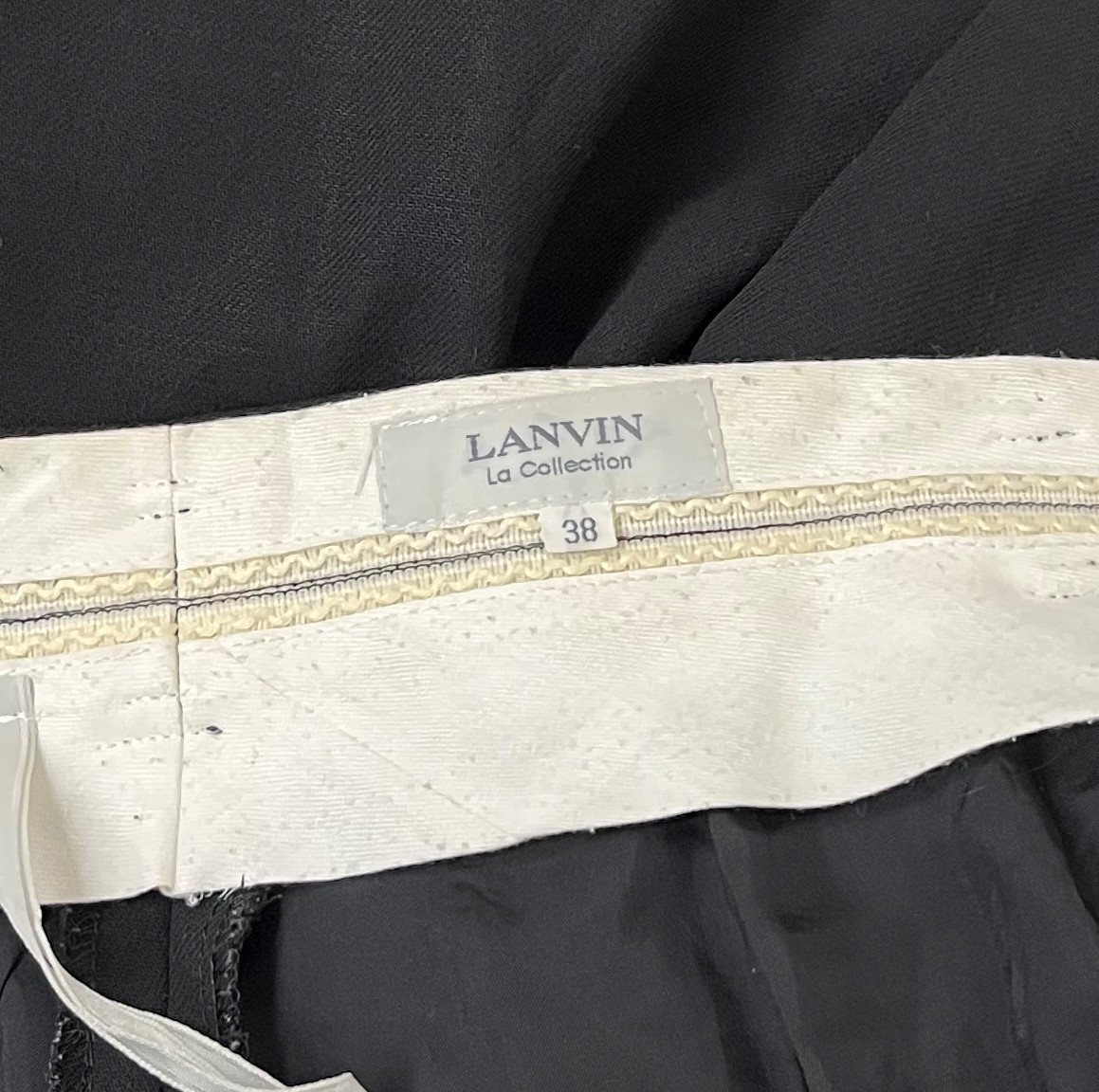 LANVIN ランバン ＊パンツ スラックス ＊38 size ＊ブラック MADE IN JAPAN 日本製 ＊シック シンプル オフィス カジュアル ストレート_画像10