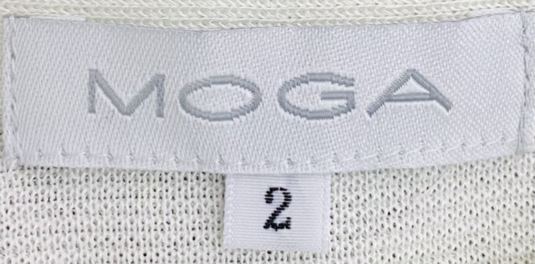 新品同様 ほぼ未使用 極美品 MOGA モガ トップス カットソー プルオーバー セーター 長袖 トライカラー ホワイト 白 ブルー 水色 size2_画像6