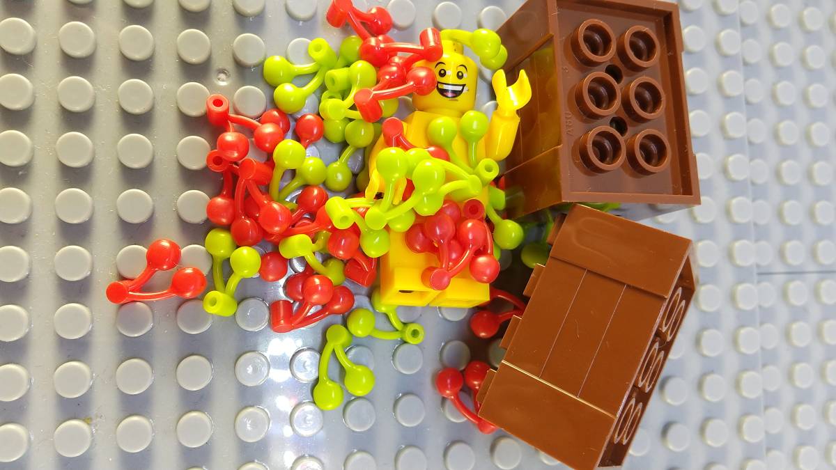 さくらんぼ　チェリー　匿名配送　LEGO互換　レゴブロック　木箱　インテリア　果物　プレゼント　サクランボ　こどもの日　春休み　桜_画像3