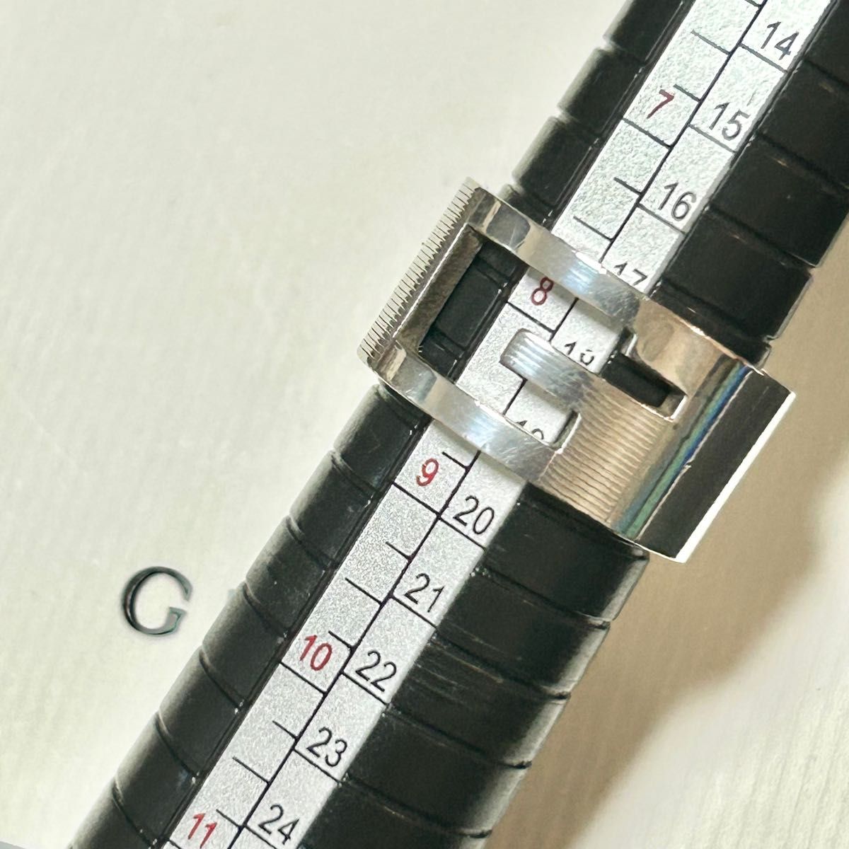 GUCCI グッチ ブランデッド リング 19号 指輪 シルバー ブランド GUCCI グッチ ブランデッド リング 19号 指輪 シルバー ブランド