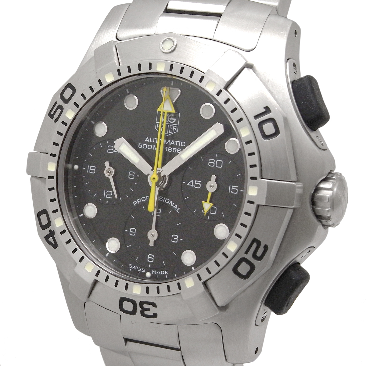  TAG Heuer 2000 aqua graph men's self-winding watch AT chronograph black face CN211A.BA0353 TAGHEUER