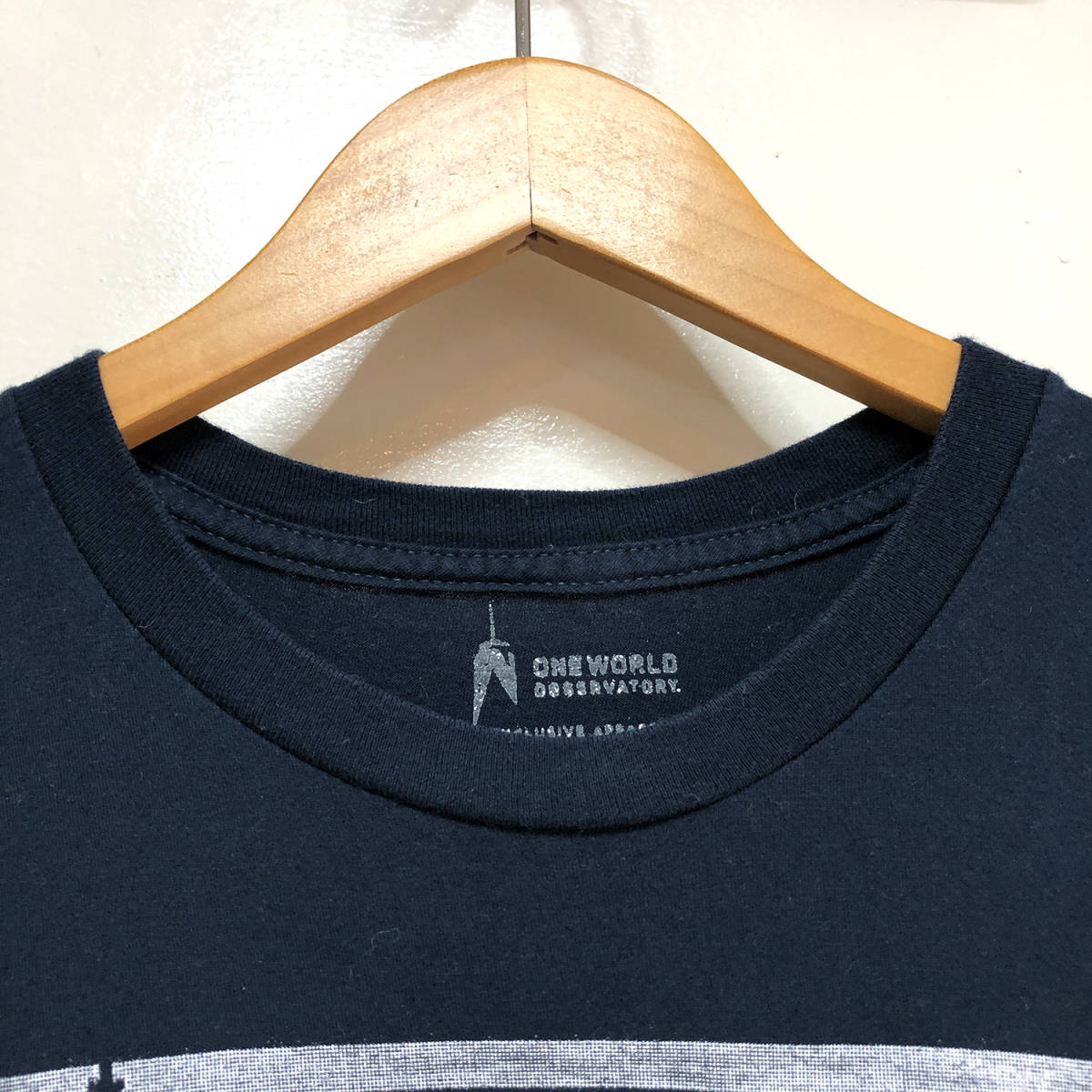 【980円スタート】USA 古着 半袖 Tシャツ ワンワールド プリント ブラック メンズS コットン 古着卸 激安 BA0732_画像3