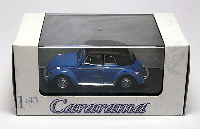 1/43 ホンウェル Cararama 　VW Beetle1303 Cabriolet 「黒/青」_画像1