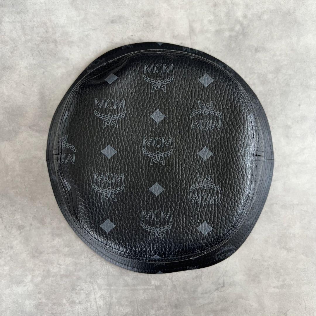 MCM ヴィセトス エコレザー ハット シグネチャー ロゴ ブラック 黒