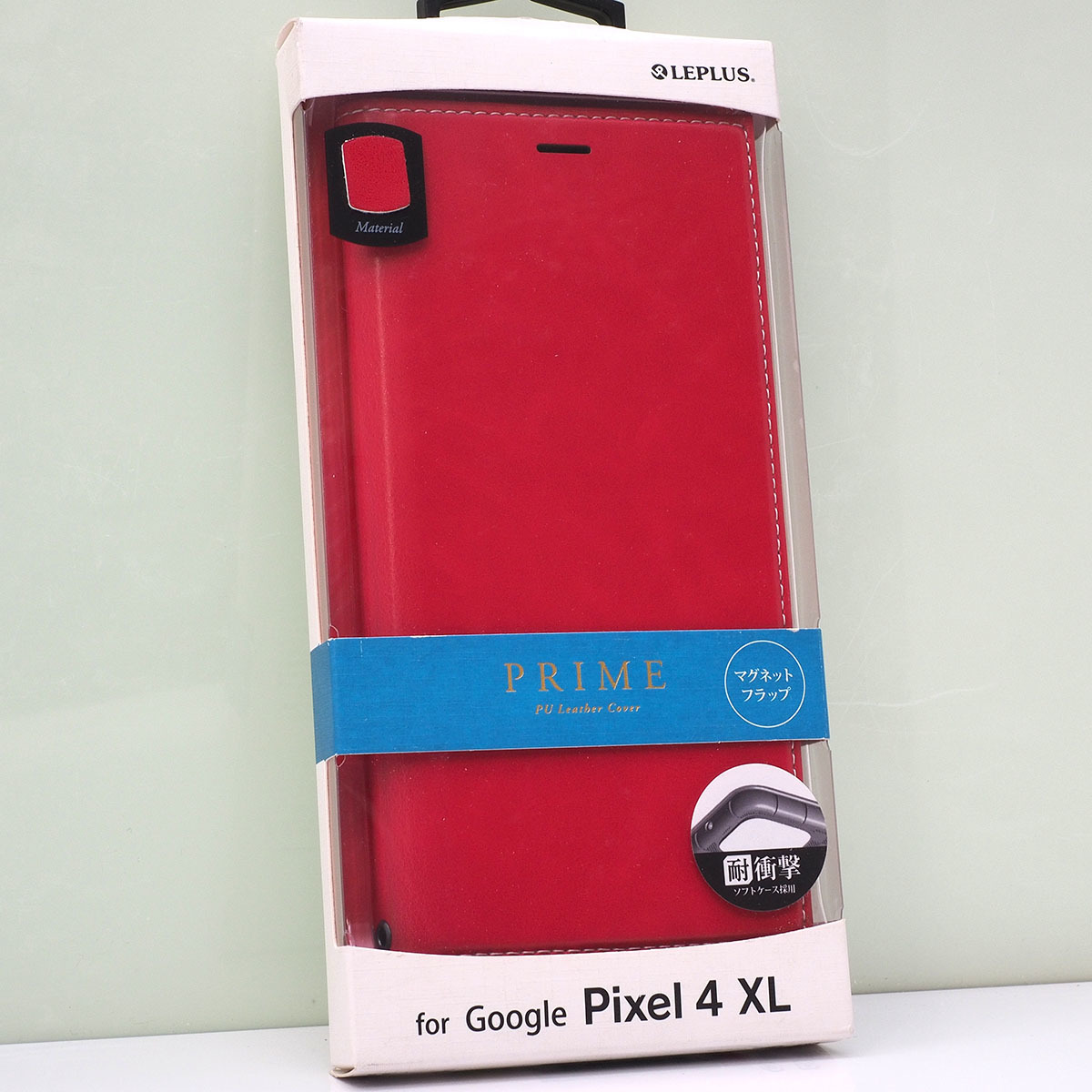 Google Pixel 4 XL 用 LEPLUS 手帳型ケース PRIME 薄型 PUレザーフラップケース 耐衝撃ソフトケース レッド 赤 未開封品 ピクセル4XLケース_画像1