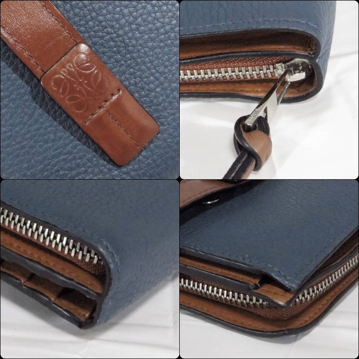 新到着 美品 ロエベ バーティカルウォレット コンパクトジップ