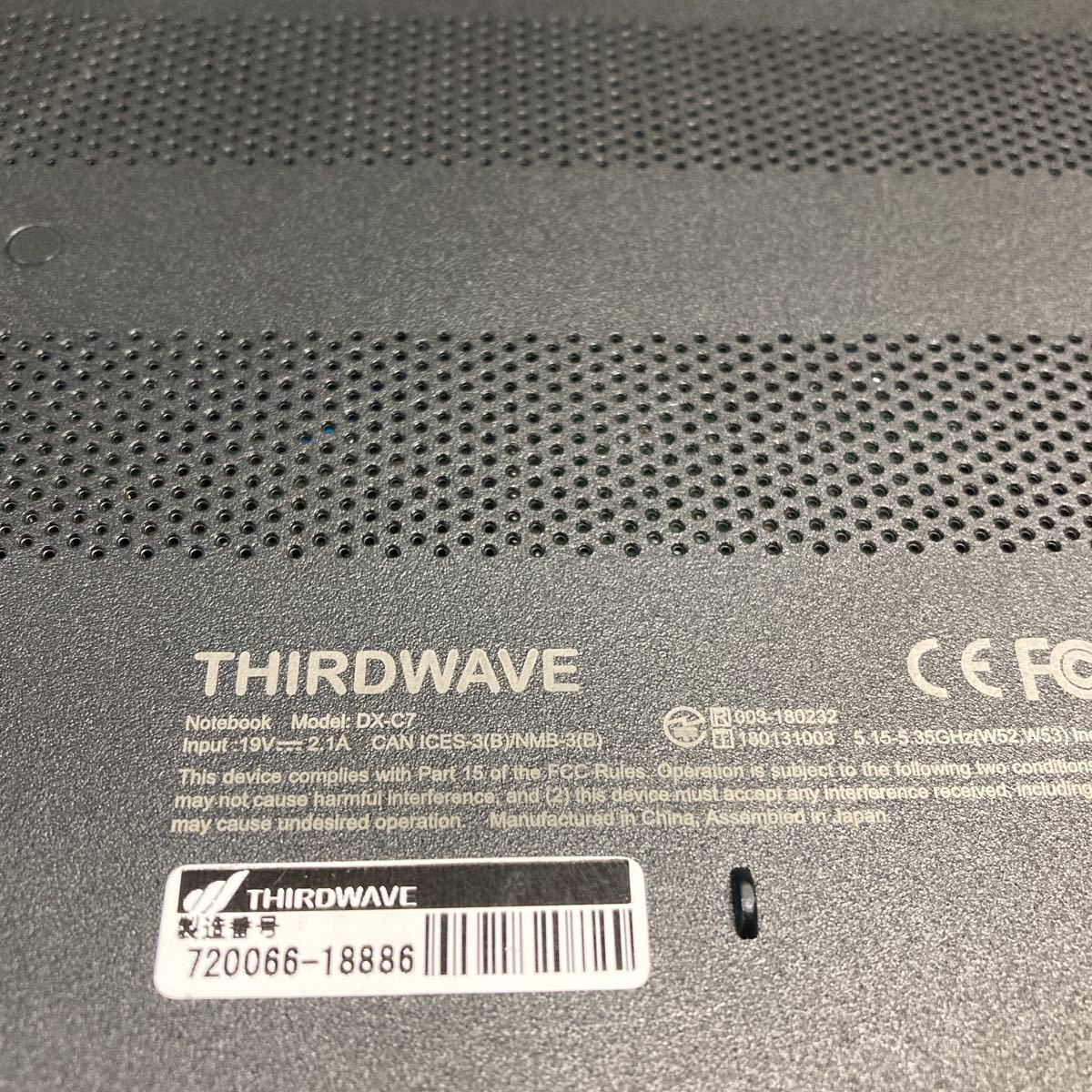 Yahoo!オークション - JJ-305 激安 ノートPC THIRDWAVE DX-...