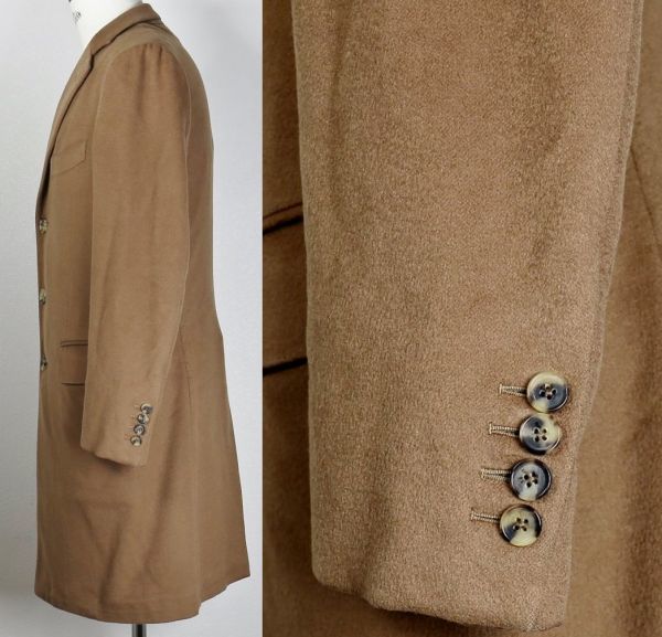 ISAIA NAPOLI イザイア カシミヤ チェスター コート 44 b6443 | inmano