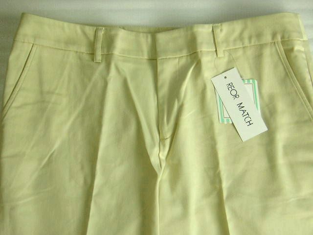  tag attaching * unused *REOR MATCH| cropped pants stretch pants 76-99 pale lime |UV effect *. water speed .