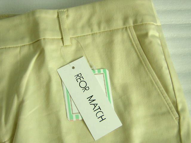  tag attaching * unused *REOR MATCH| cropped pants stretch pants 76-99 pale lime |UV effect *. water speed .