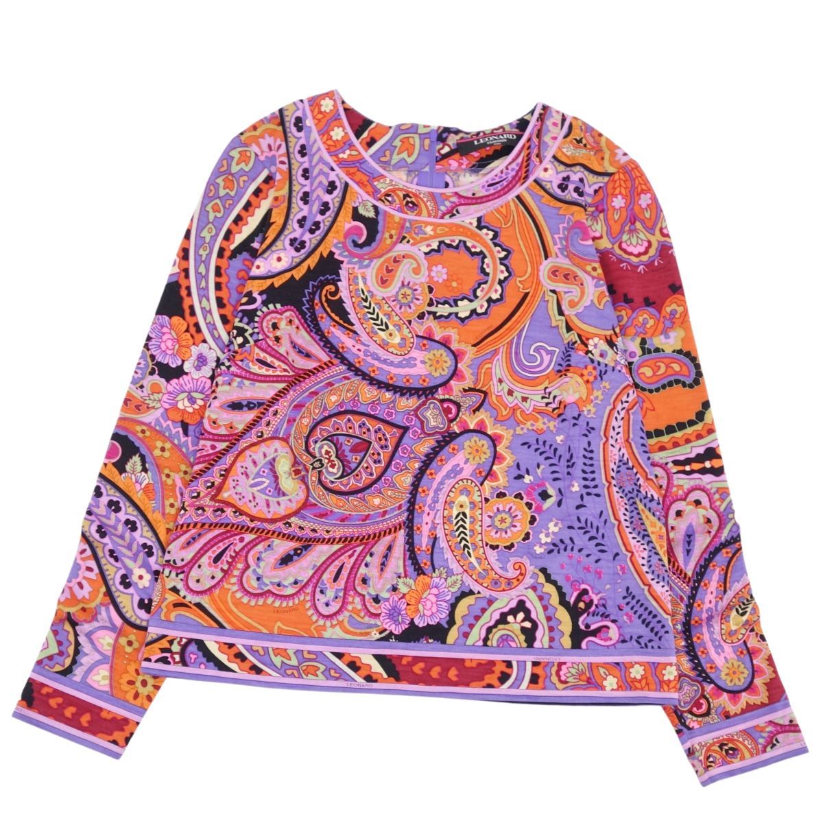 のあるウー 美品 レオナール LEONARD FASHION ブラウス カットソー 総