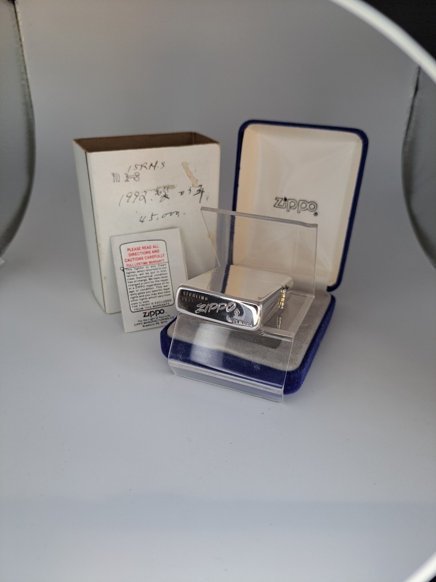 イタリック 未使用品 ZIPPO STERLING ジッポ スターリング シルバー 旧