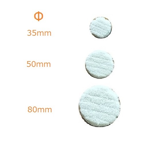 小型エアーポリッシャー ウールバフ3枚付 マジックテープ式75mm&50mm