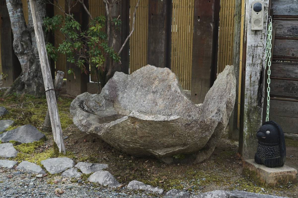 庵治石　水鉢　バードバス　オブジェ　庭園　和　庭　Objects　MadeinJapan 　_画像3