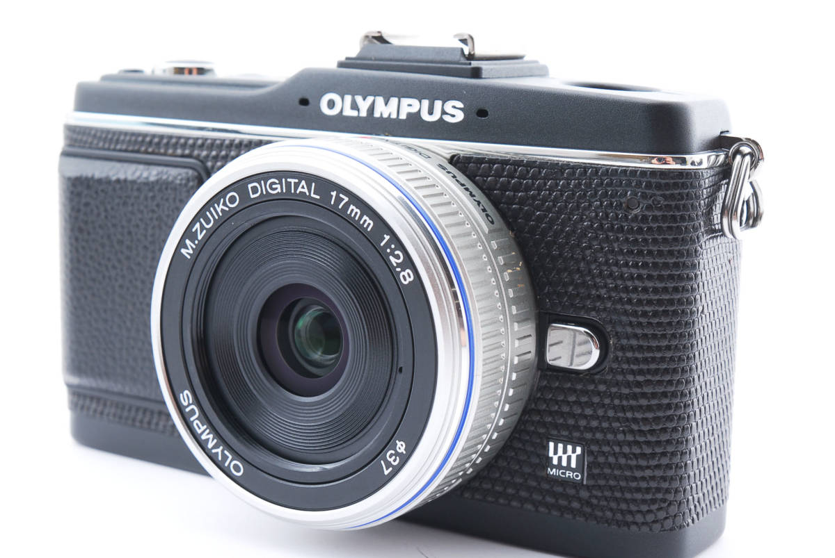 Olympus E-P2 Black 12.3MP 17mm パンケーキレンズセット [美品] 元箱