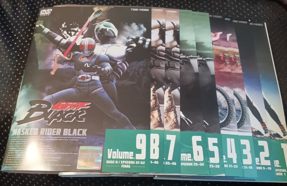 仮面ライダーBLACK DVD 全9巻＋仮面ライダーBLACK RX DVD 全8 巻　倉田てつを_画像1