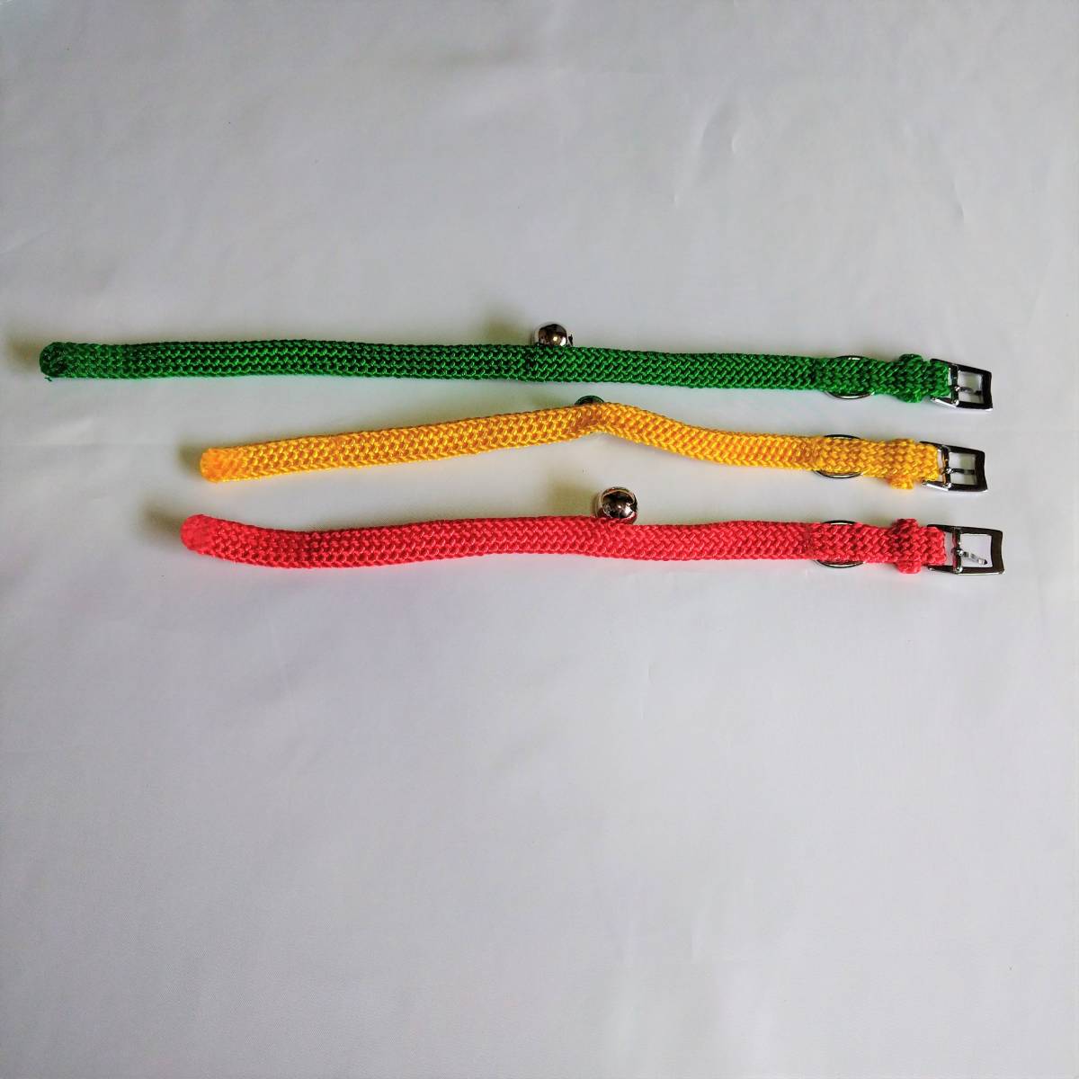  unused, storage goods corporation hill rice field factory OK seal pet accessories nylon made necklace bell attaching 3 pcs set ( red * yellow * green )