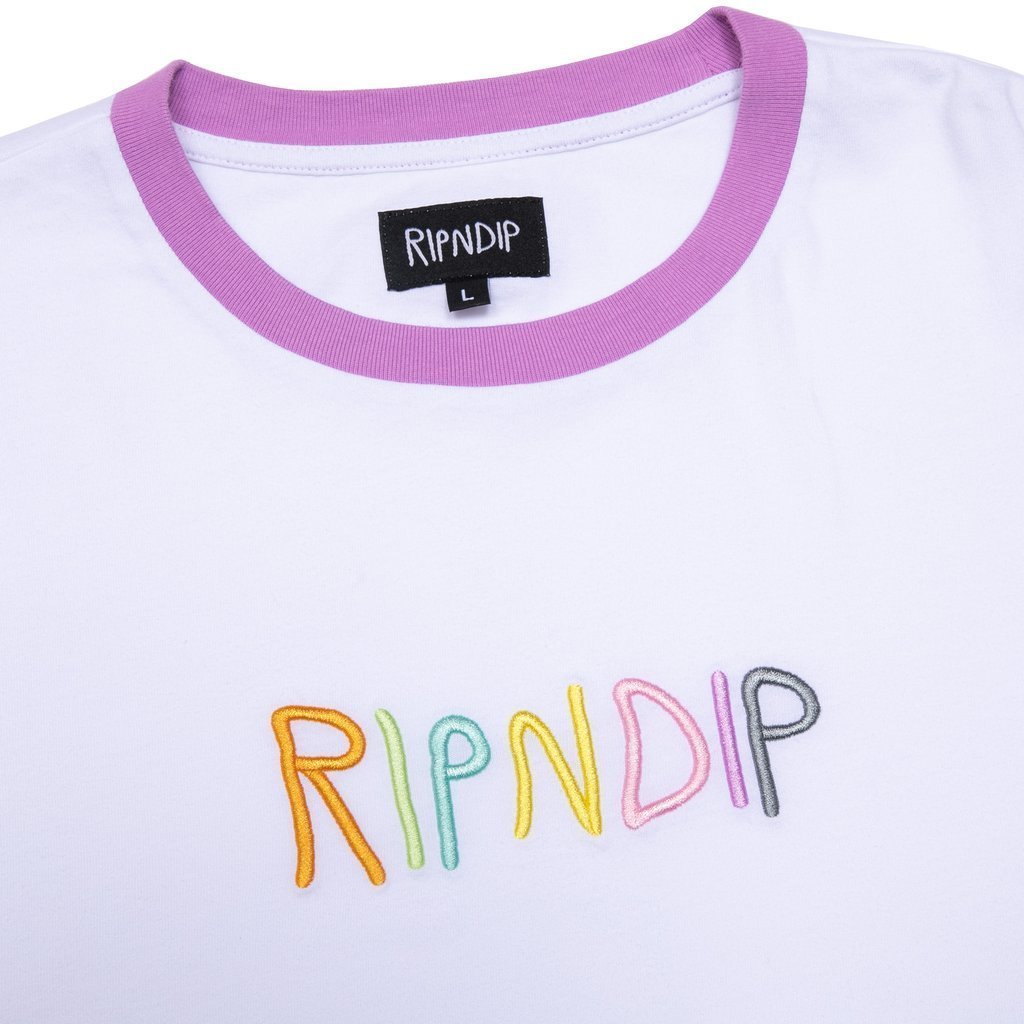 Ripndip Embroidered Logo L/S T-Shirt White L Tシャツ _画像3