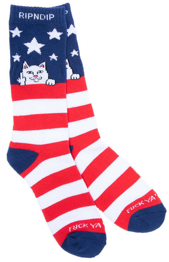 Ripndip Fuck Ya Merca Socks Red/White/Blue 靴下 ソックス_画像1