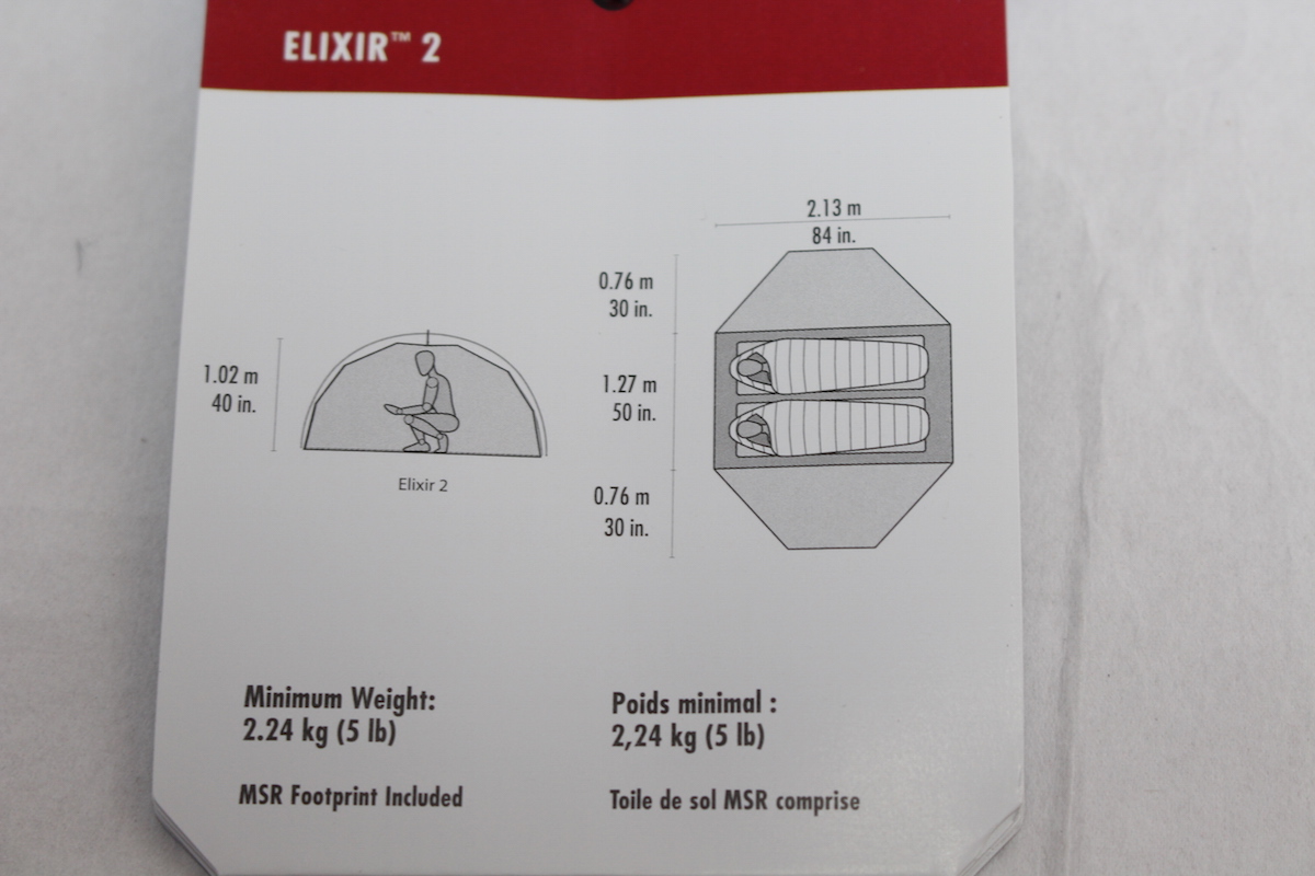 2018年款新款MSR Elixir 2 Elixir 2適合2人帳篷，灰色足跡 原文:2018年モデル 新品 MSR Elixir2 エリクサー2 2人用 テント フットプリント付き グレー