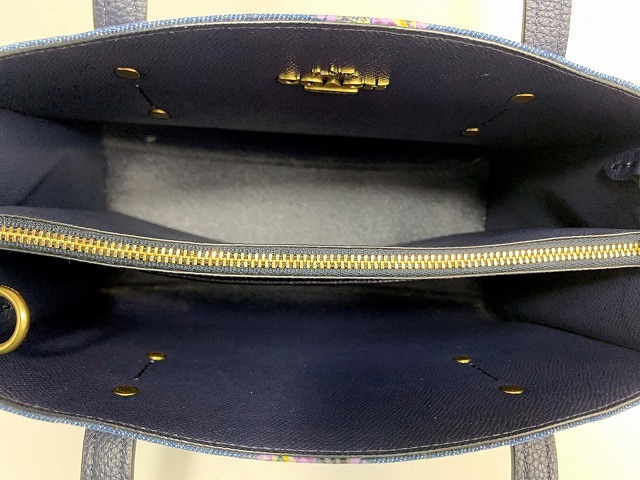 極美品 送料無料 完売モデル コーチ COACH デニム × レザー 2Way 極美品 送料無料 完売モデル コーチ COACH デニム × レザー 2Way