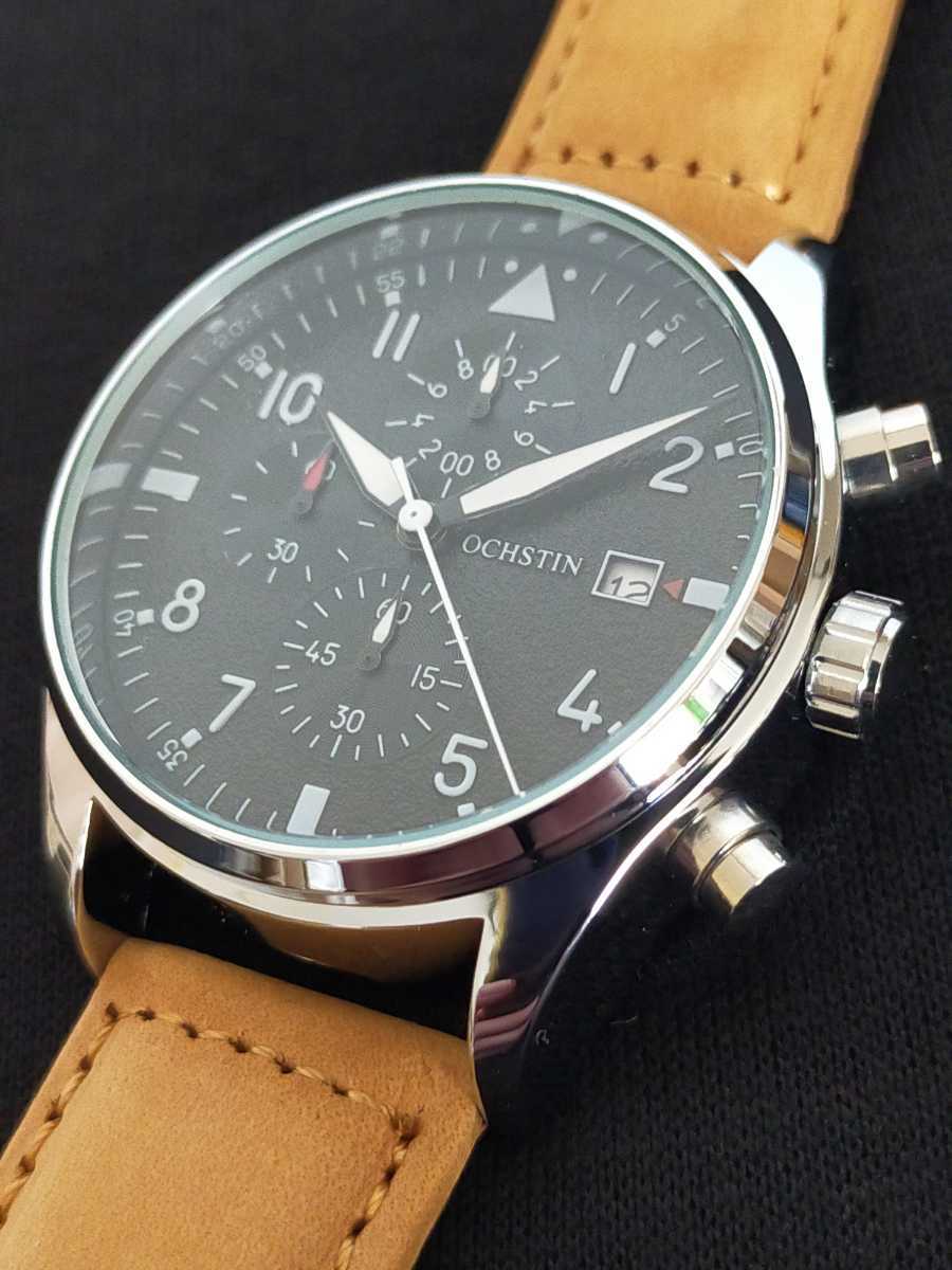 残りわずか 【高品質実働クロノ 新品】'スピクロ'タイプ パイロット